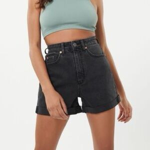 Black Garage Mom Shorts